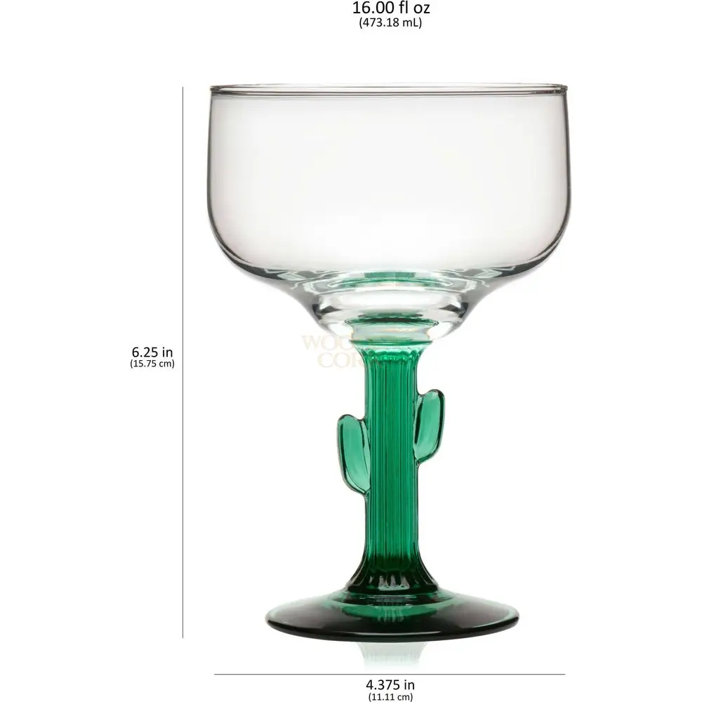 Libbey Cactus Margarita Glasses, 16-ounce, Set of 4 - Image 6