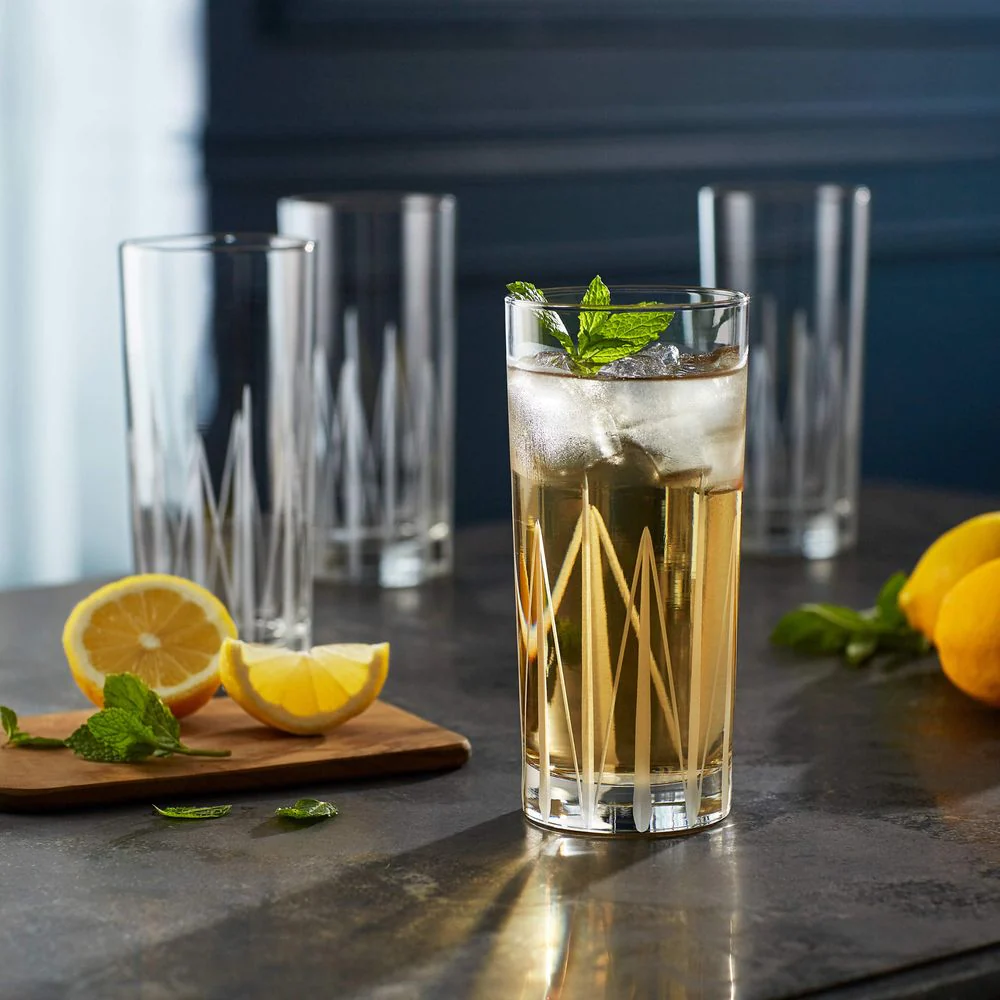 Libbey Cut Cocktails Structure Tumbler Glasses, 15.75-ounce, Set of 4 - Image 2