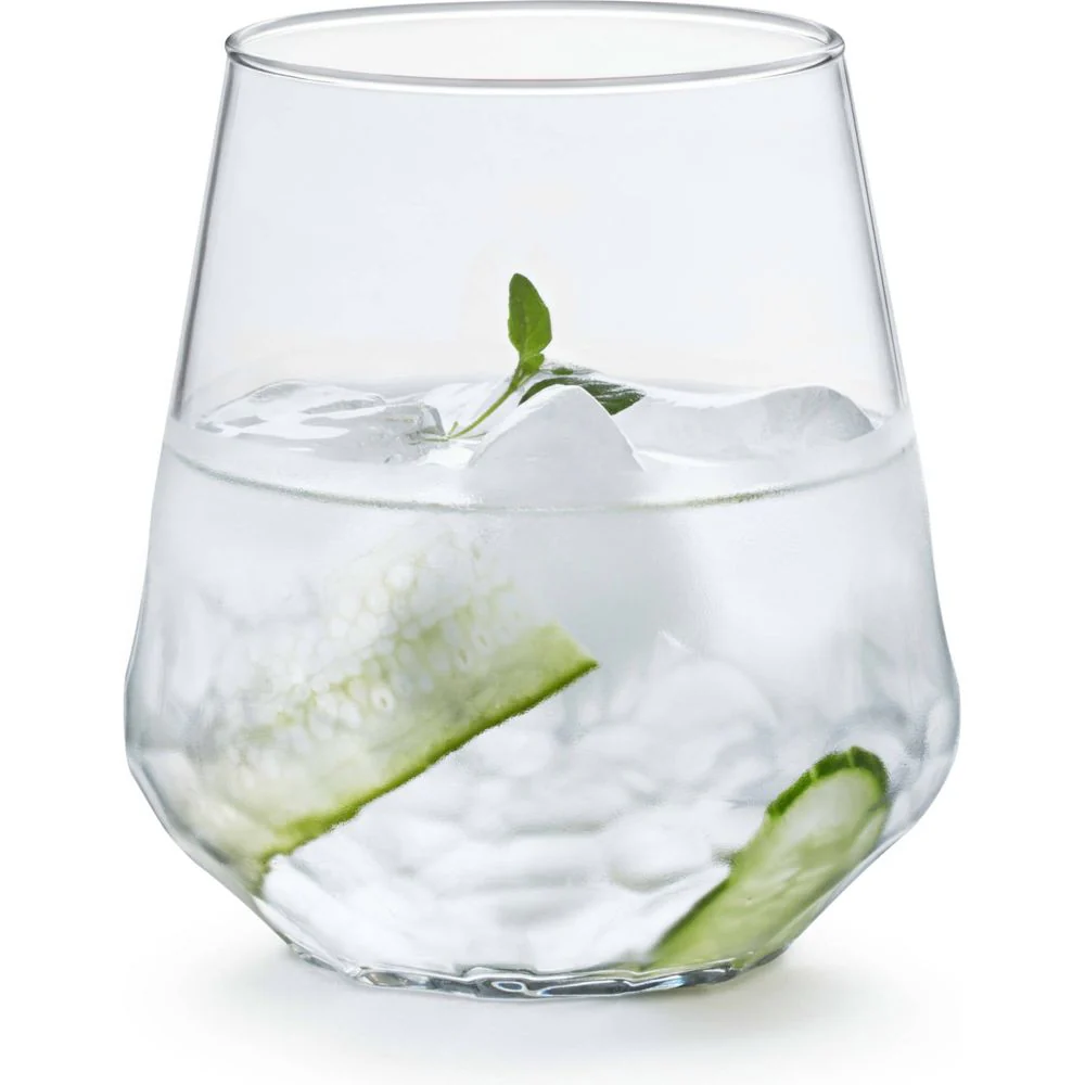 Libbey Hammered Base All-Purpose Stemless Wine Glass, 17.75-ounce, Set of 8 - Image 8