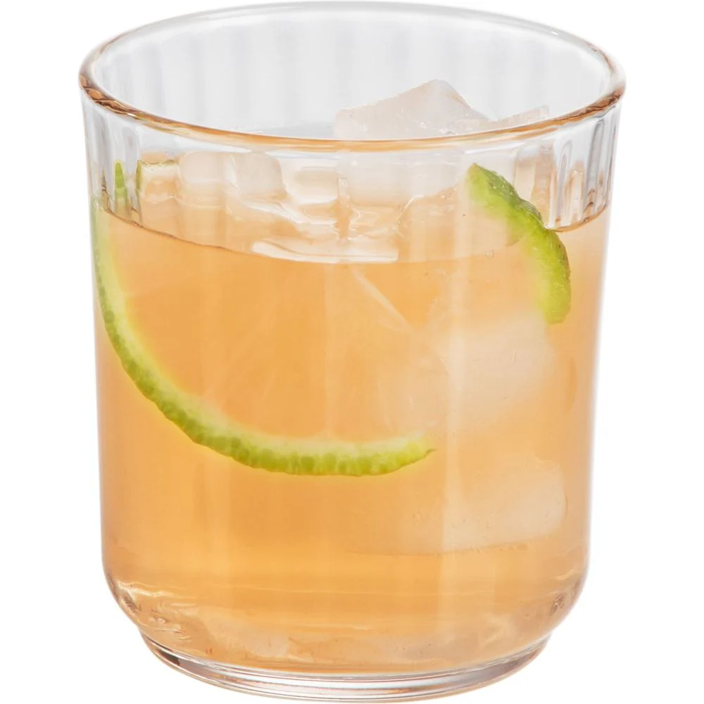 Libbey Paneled Double Old Fashioned Rocks Glasses, 11.2-ounce, Set of 6