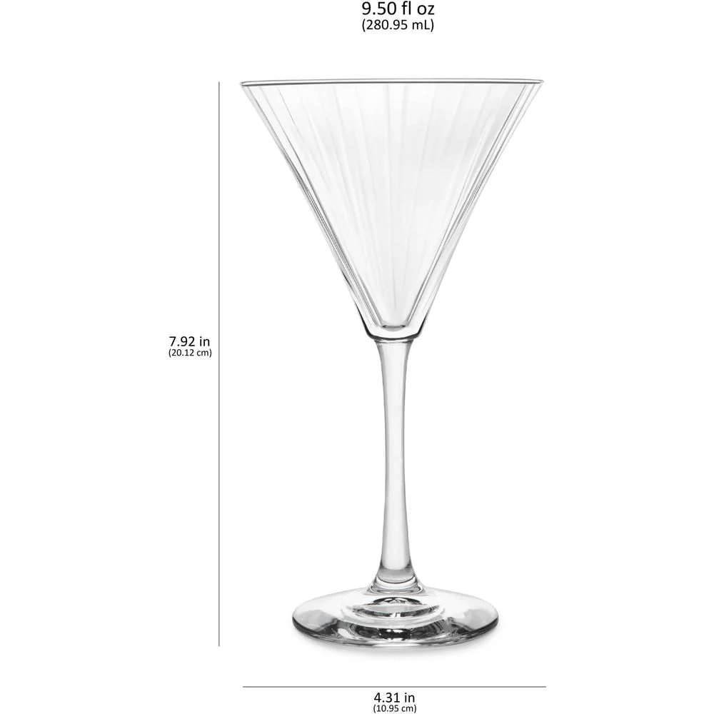 Libbey Paneled Martini Glasses, 9.5-ounce, Set of 4 - Image 8