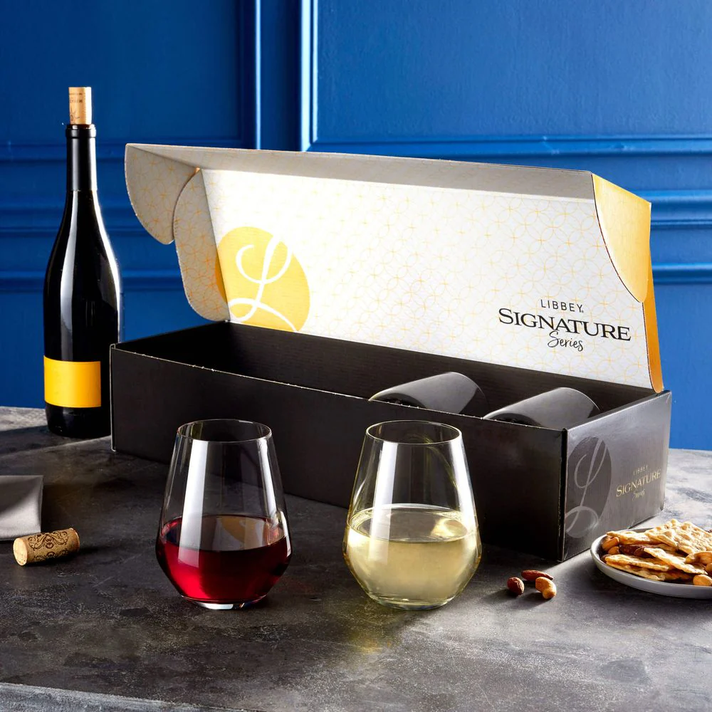 Libbey Signature Greenwich Stemless Wine Gift Set of 4, 18-ounce - Image 2