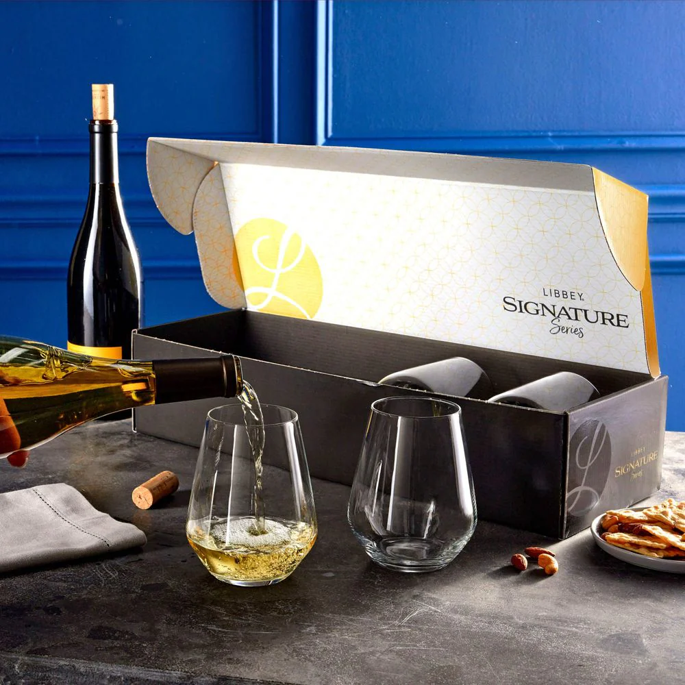 Libbey Signature Greenwich Stemless Wine Gift Set of 4, 18-ounce - Image 3