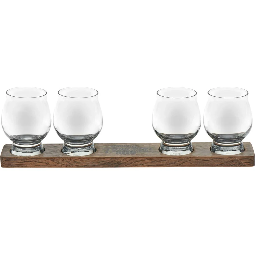Libbey Signature Kentucky Bourbon Trail Whiskey Tasting Set, 4 Whiskey Glasses with Wood Paddle - Image 7