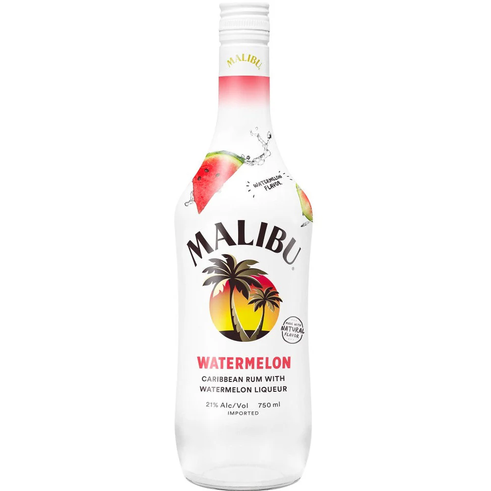 Malibu Flavored Caribbean Rum with Watermelon Liqueur