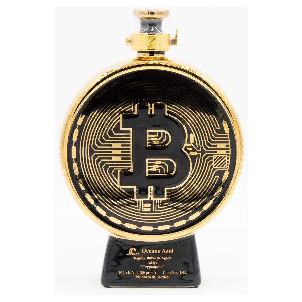 Oceano Azul Bitcoin Cryptoquila Anejo Tequila 1L - Image 2