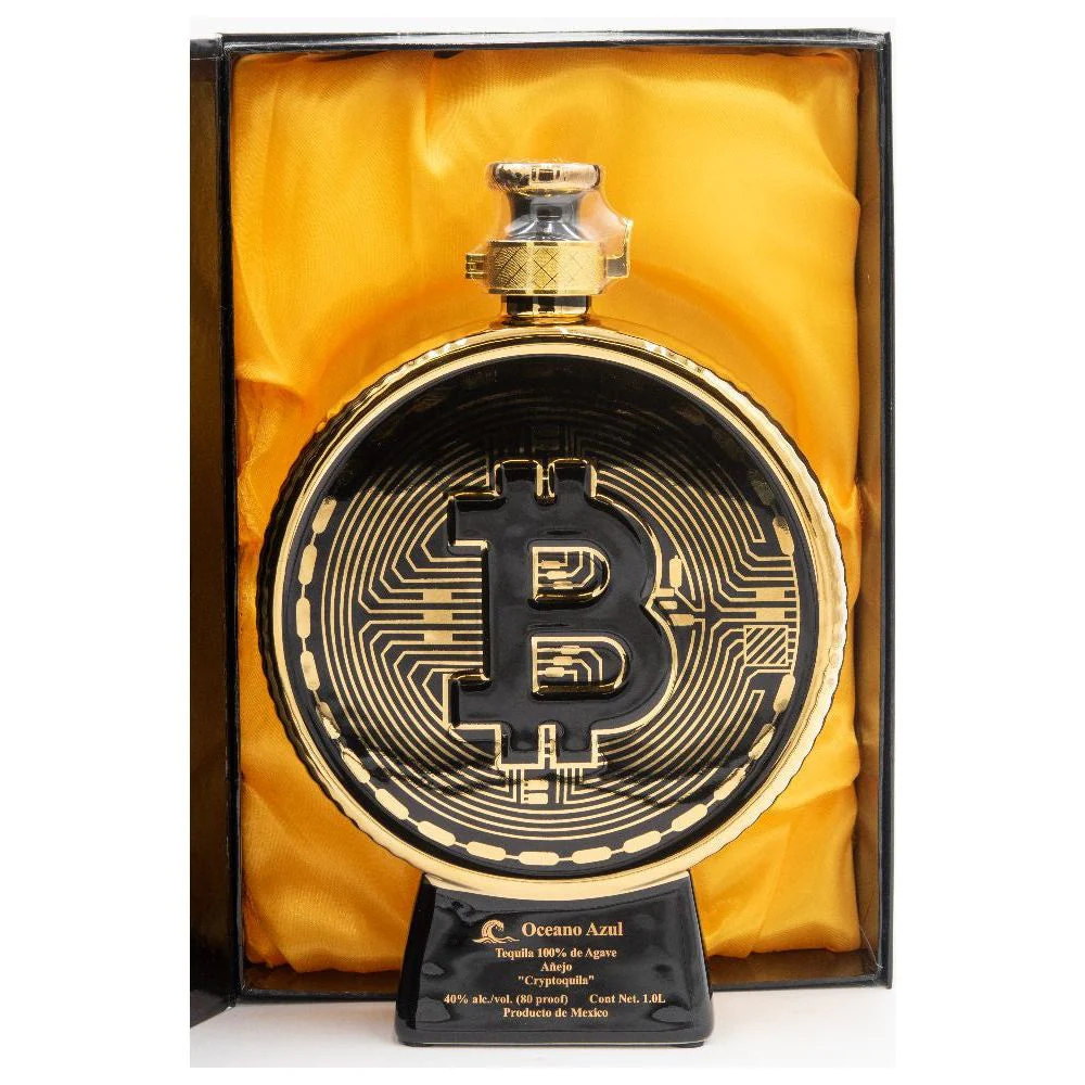 Oceano Azul Bitcoin Cryptoquila Anejo Tequila 1L - Image 3