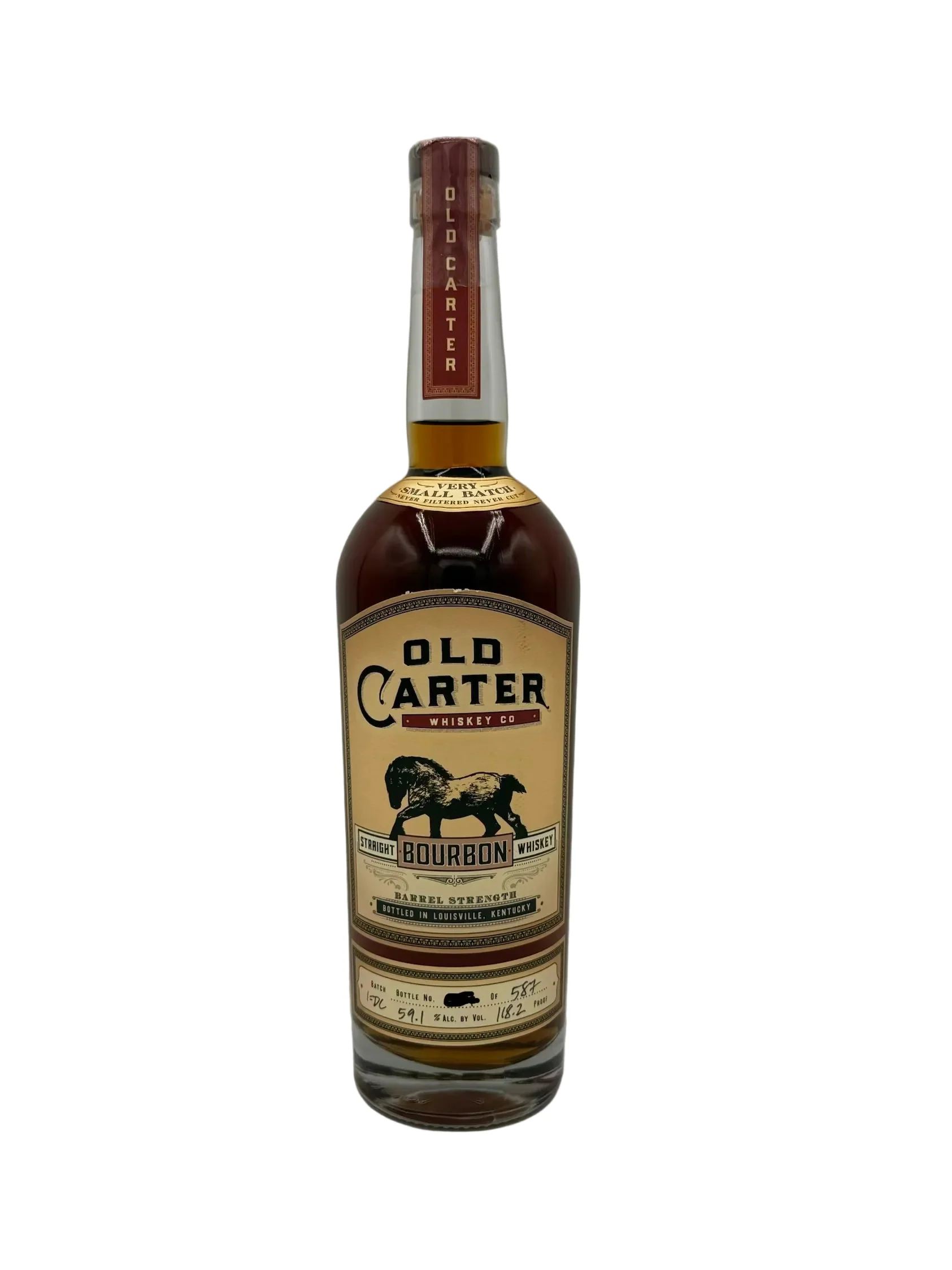 Old Carter Bourbon Whiskey Batch 1-DC 118.2 Proof