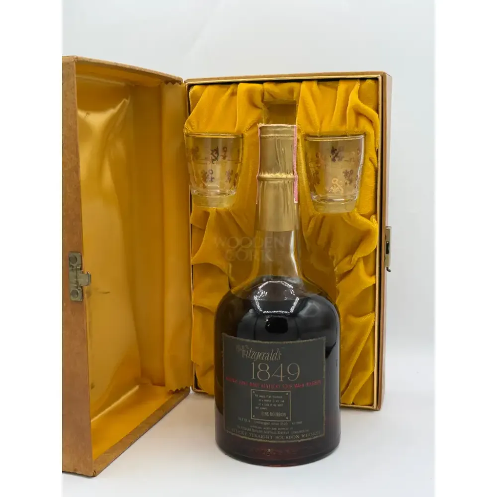Old Fitzgerald 1849 10 Year Old Bourbon 750ml Stitzel-Weller Velvet Gift Set with Glasses - Image 2