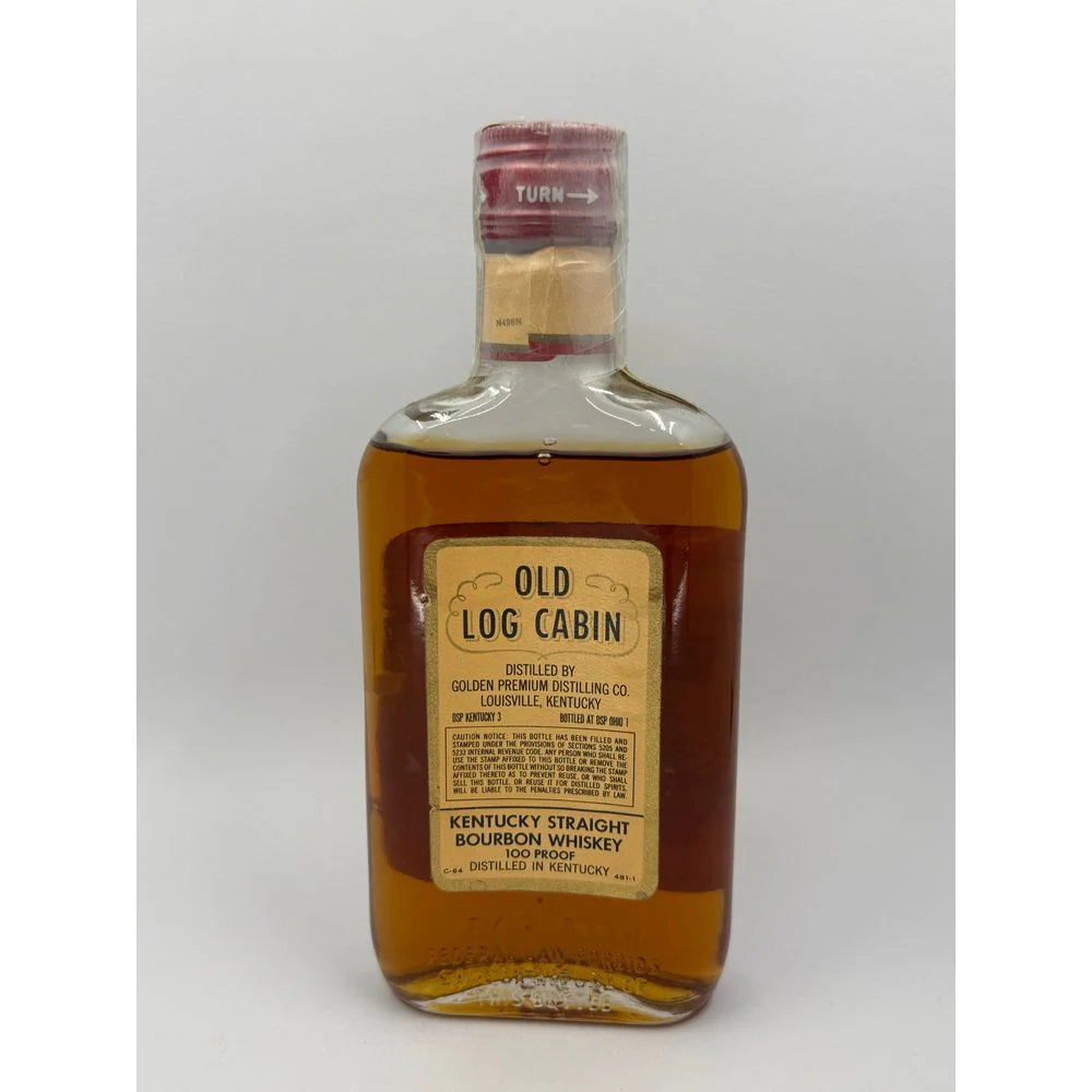 Old Log Cabin Bottled-in-Bond 100 Proof Distilled 1960 Bottled In 1965 Half Pint - Image 3