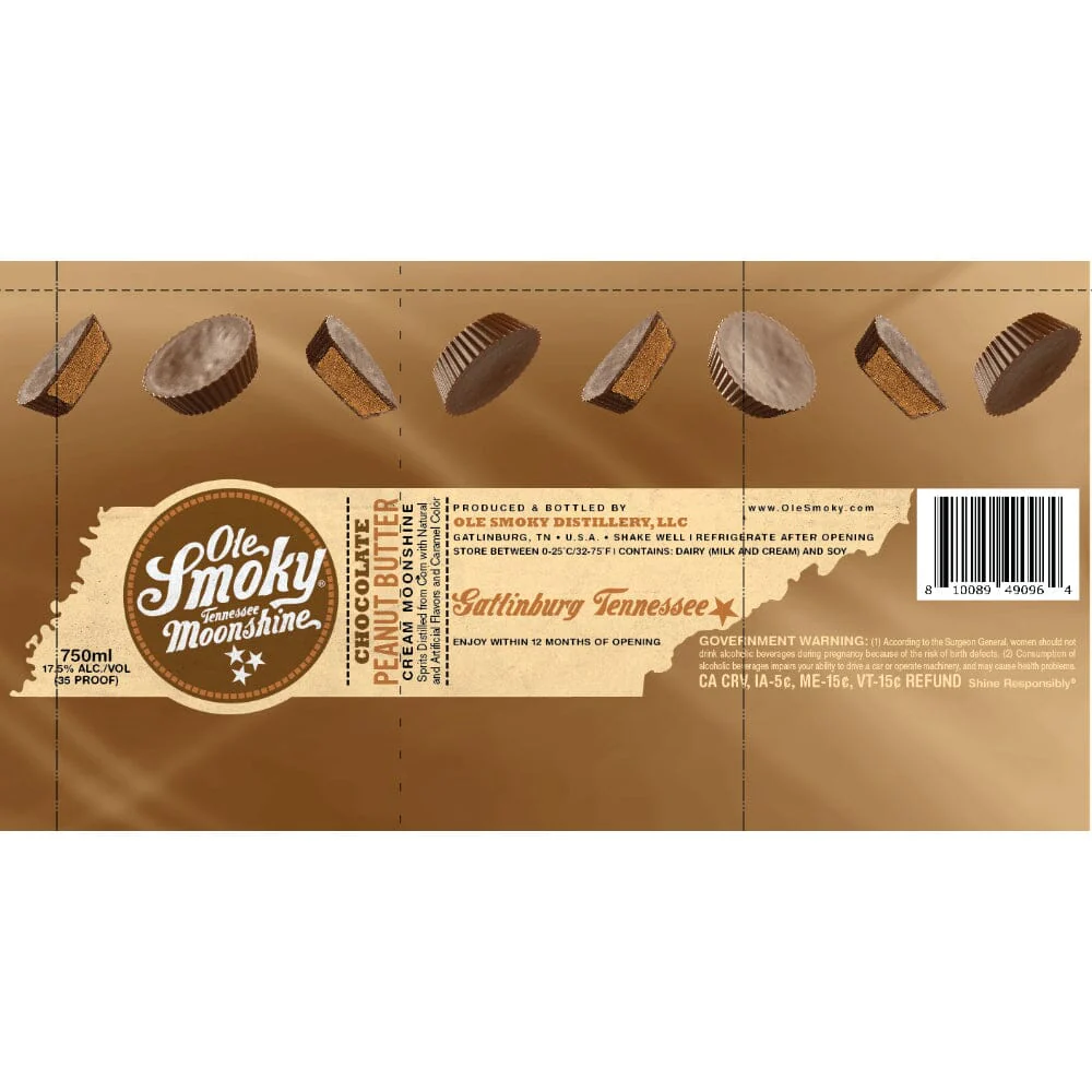 Ole Smoky Chocolate Peanut Butter Cream Moonshine - Image 2