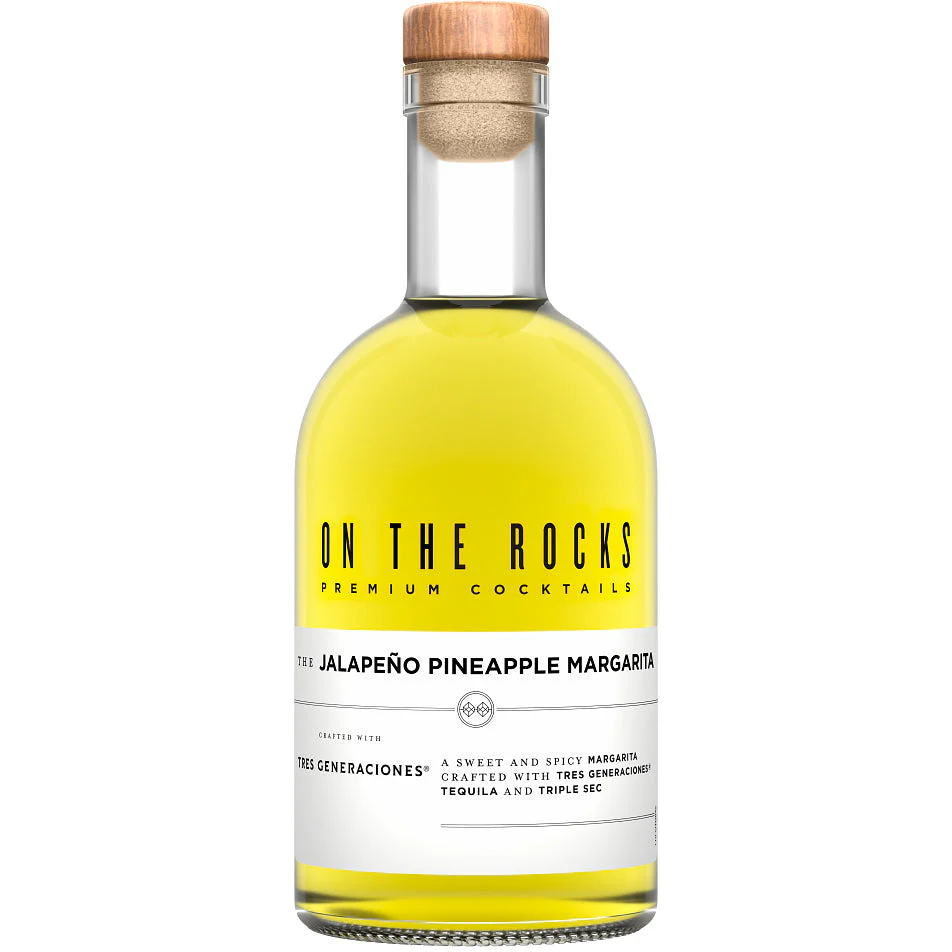 On The Rocks Tres Generaciones Jalapeno Pineapple Margarita Ready to Drink Cocktail 375 ml