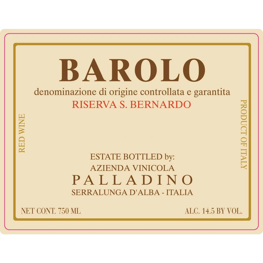 Palladino Barolo Riserva San Bernardo Nebbiolo 750ml