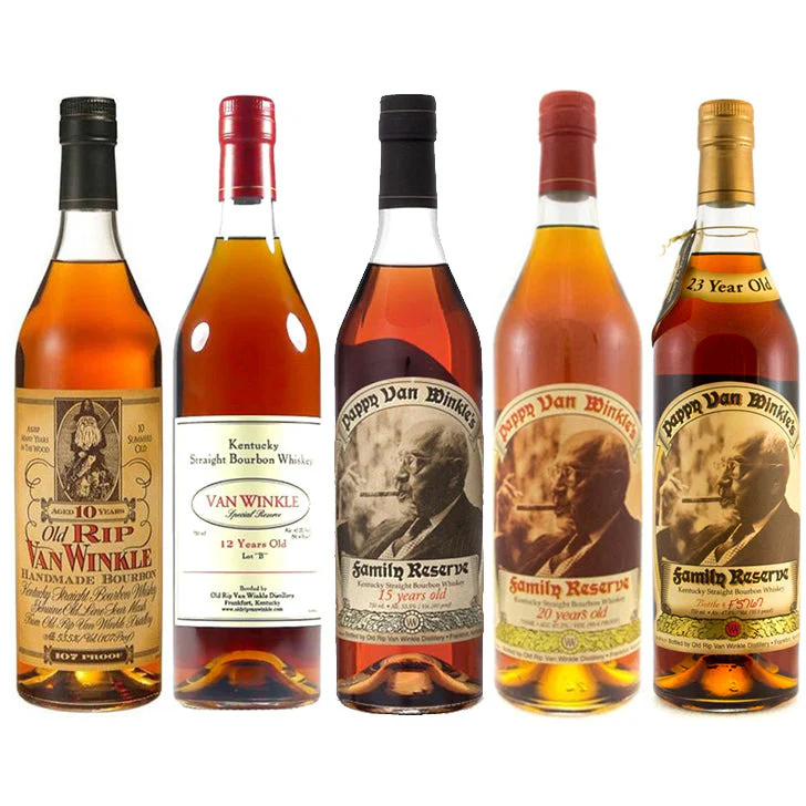 Pappy Van Winkle's 10 Year, 12 Year, 15 Year, 20 Year & 23 Year Bundle
