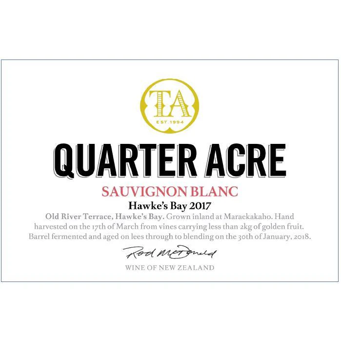 Quarter Acre Hawke's Bay Sauvignon Blanc 750ml