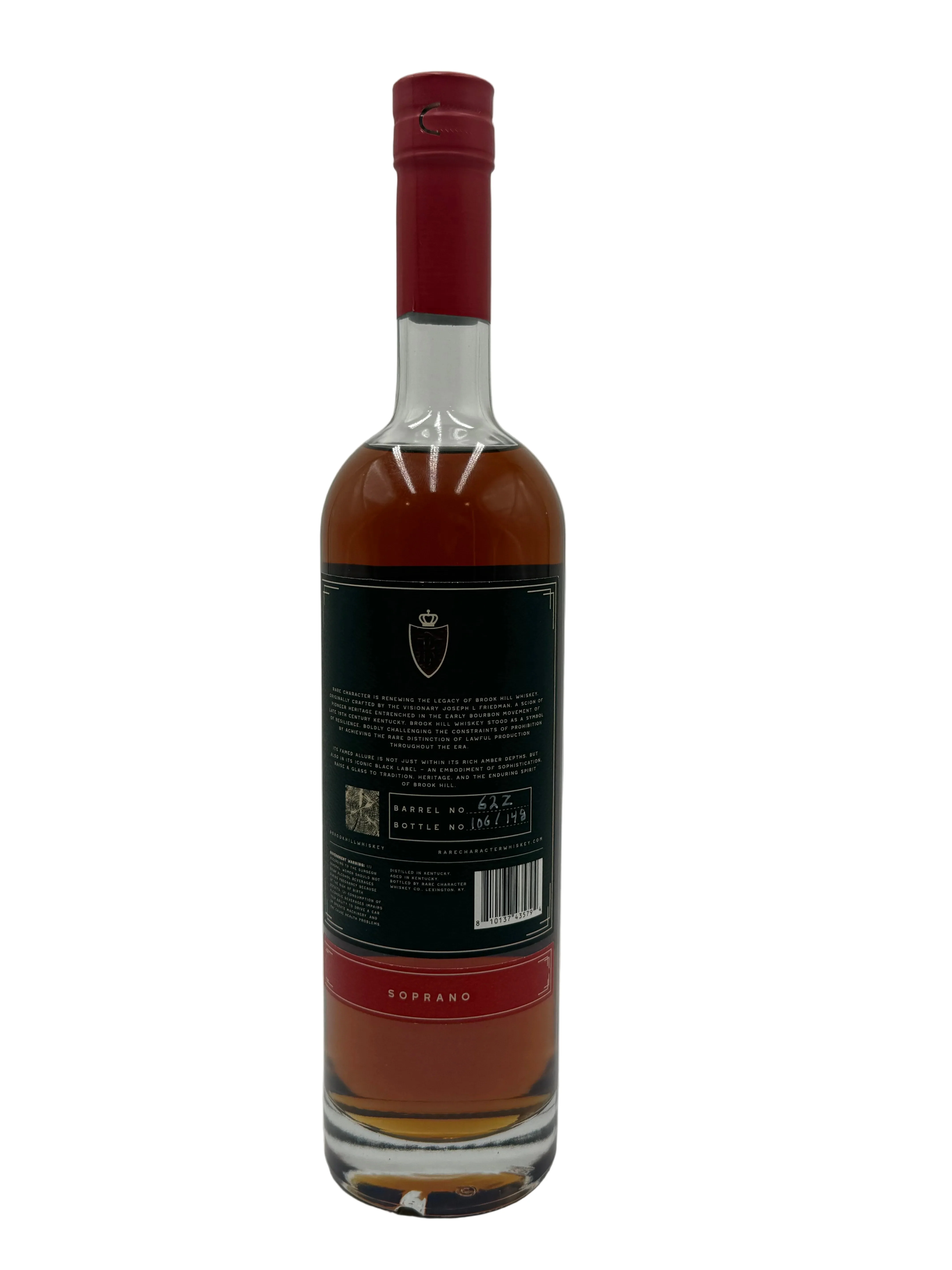 Rare Character Brook Hill Bourbon SOPRANO 6 Year 117.76 Proof - Image 2