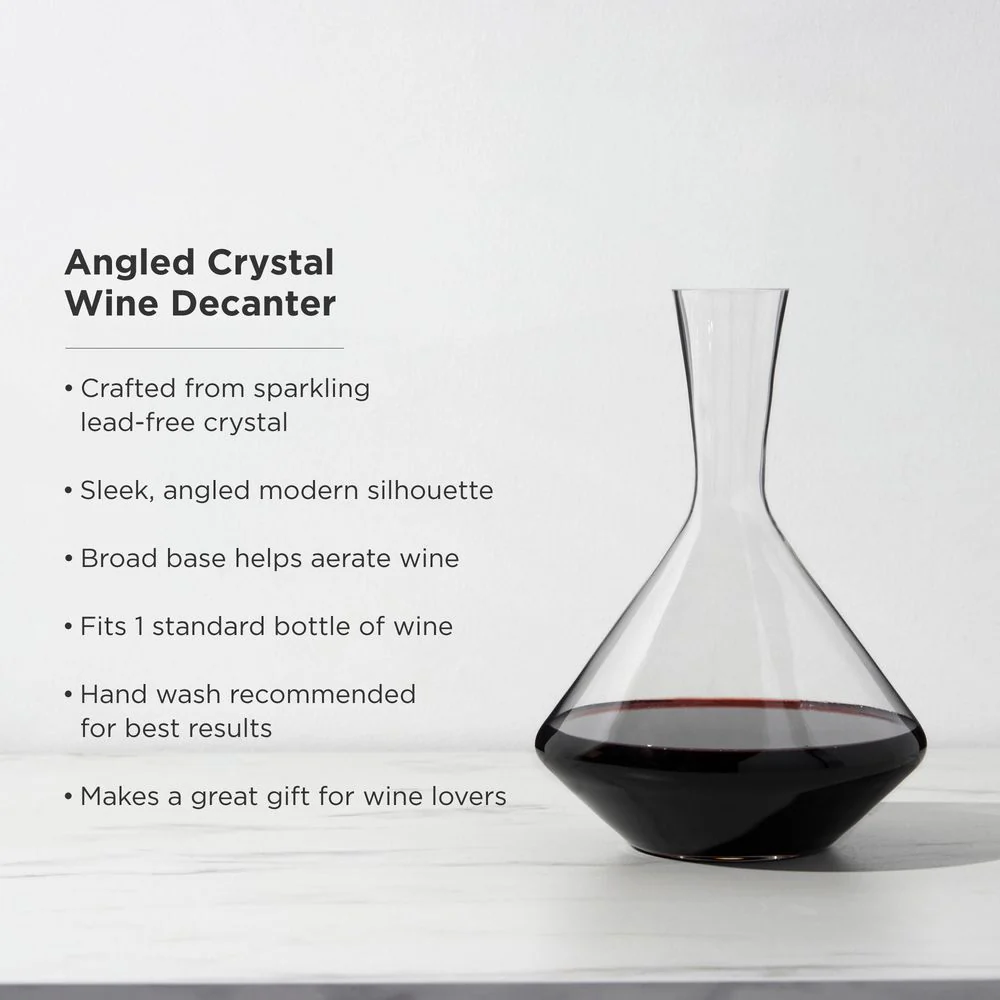 Raye Angled Crystal Wine Decanter - Image 5