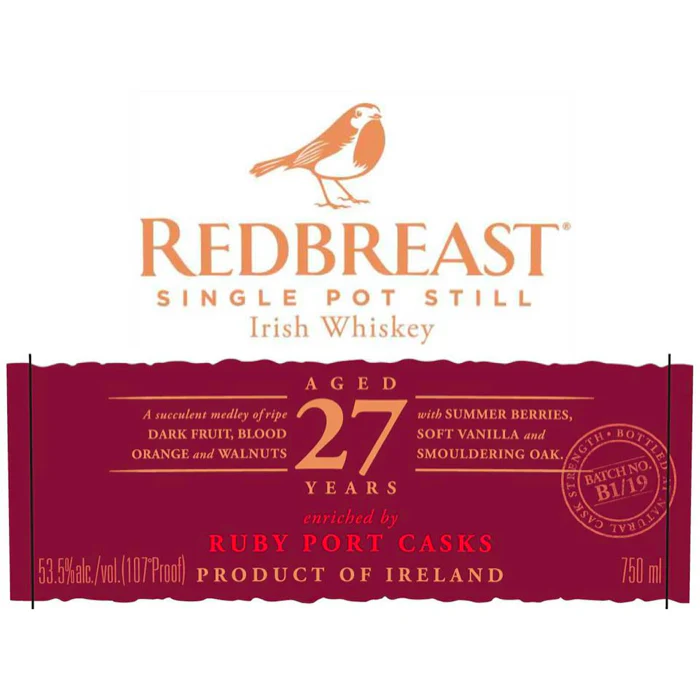 Redbreast 27 Year Old Irish Single Pot Still Whiskey - Image 3