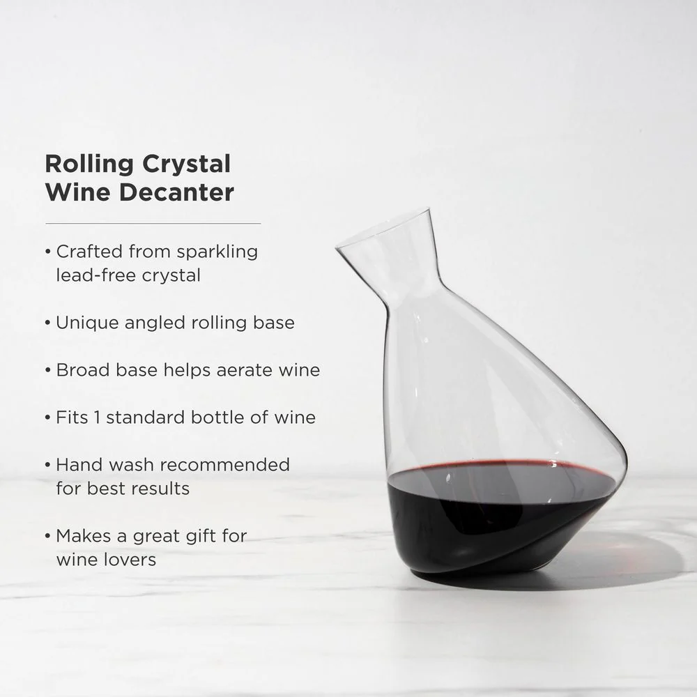 Rolling Crystal Wine Decanter - Image 5