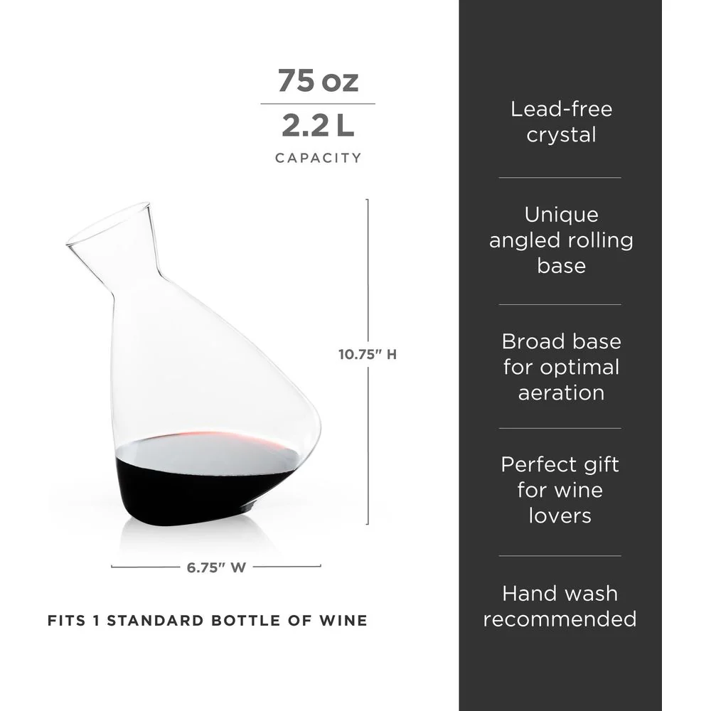 Rolling Crystal Wine Decanter - Image 6