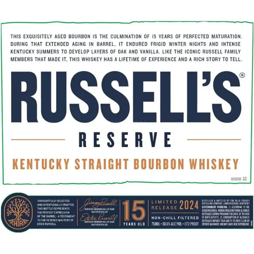 Russell's Reserve 15 Year Old Limited Release Bourbon Batch 1 - Image 2