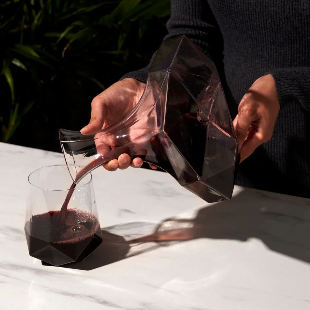 Seneca Faceted Crystal Wine Decanter - Image 2