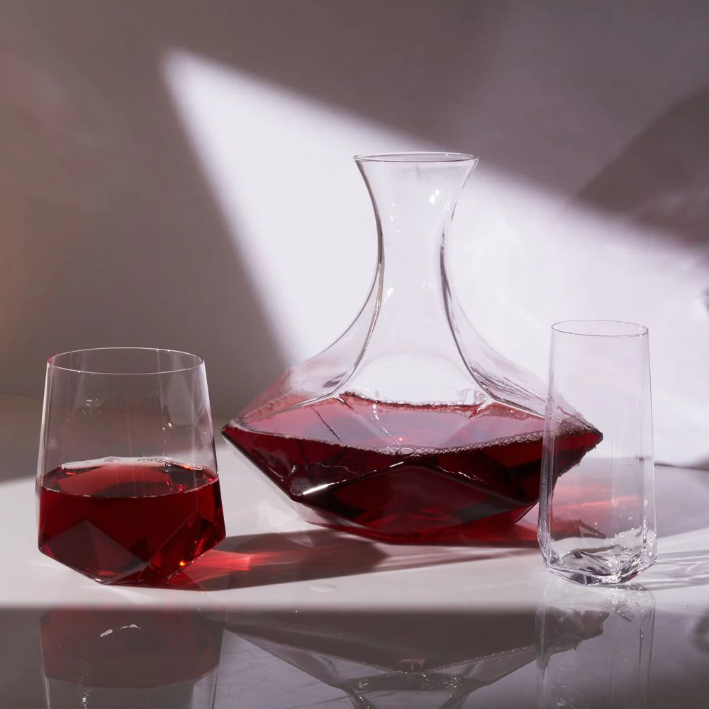 Seneca Faceted Crystal Wine Decanter - Image 3