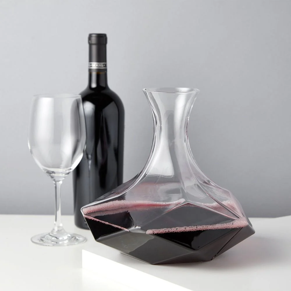 Seneca Faceted Crystal Wine Decanter - Image 4