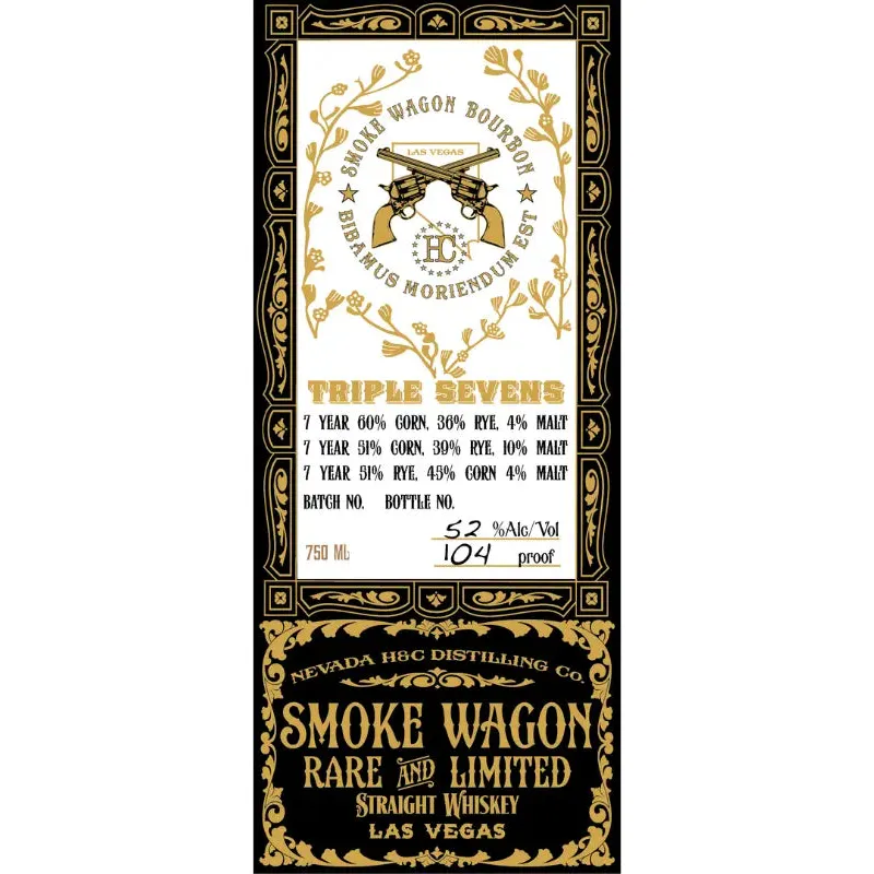 Smoke Wagon Triple Sevens Straight Whiskey 750mL - Image 2