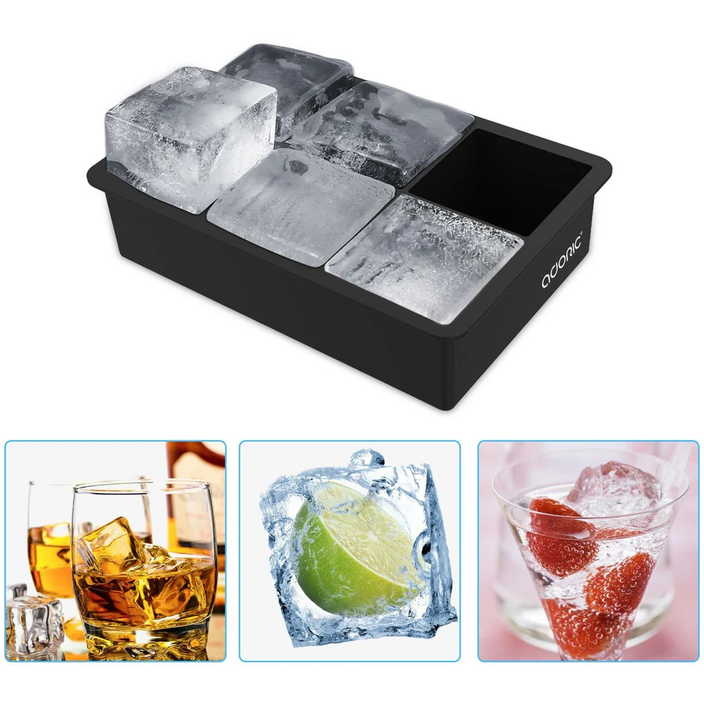 Sphere Ice Ball Maker with Lid and Large Square Ice Cube Molds - Image 3