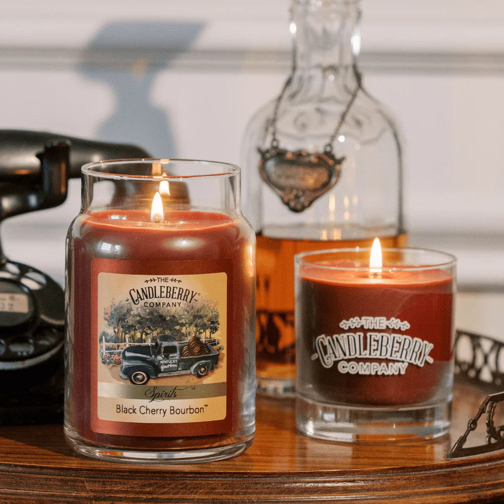 The Candleberry Co. Black Cherry Bourbon™, Large Jar Candle - Image 2