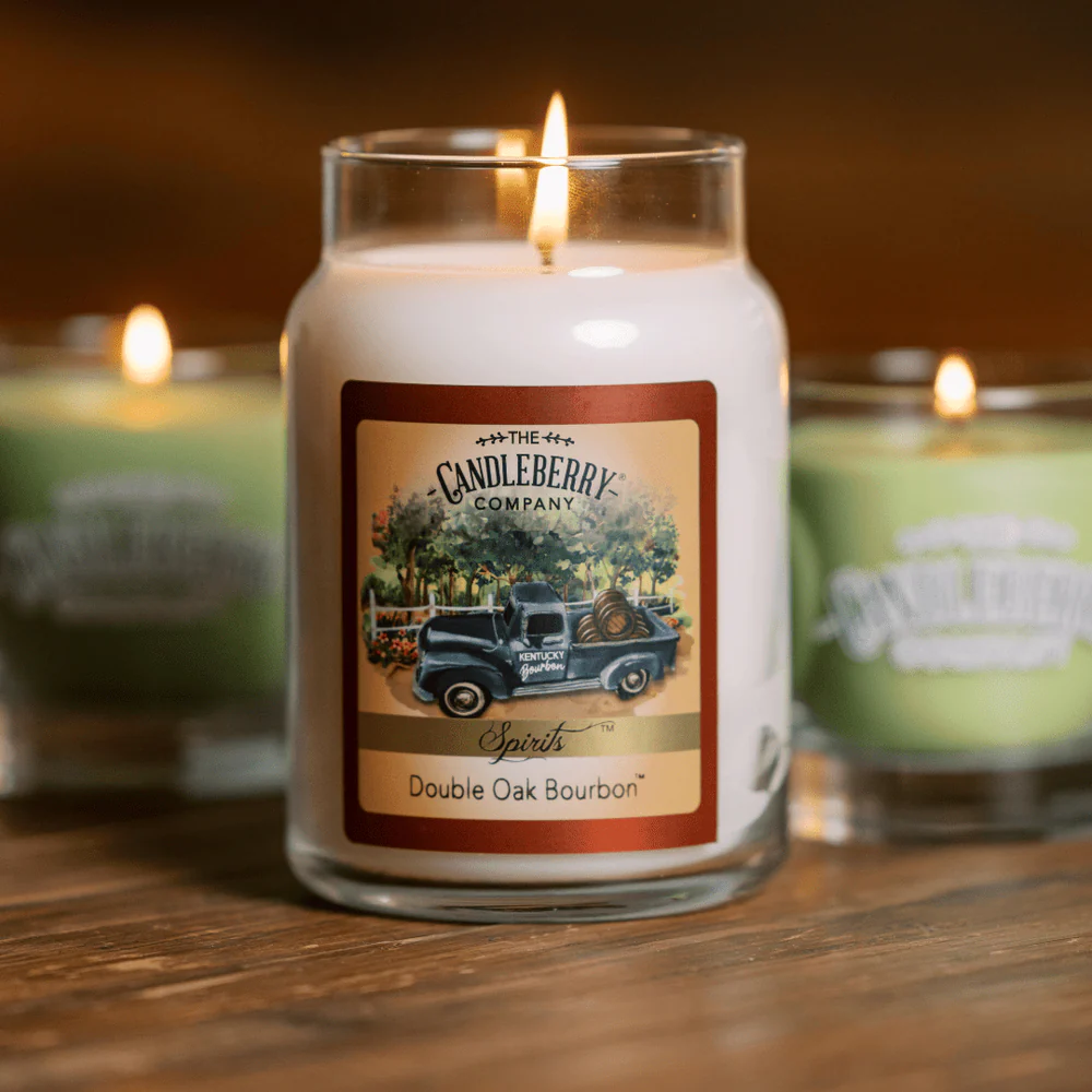The Candleberry Co. Double Oak Bourbon™, Large Jar Candle - Image 3