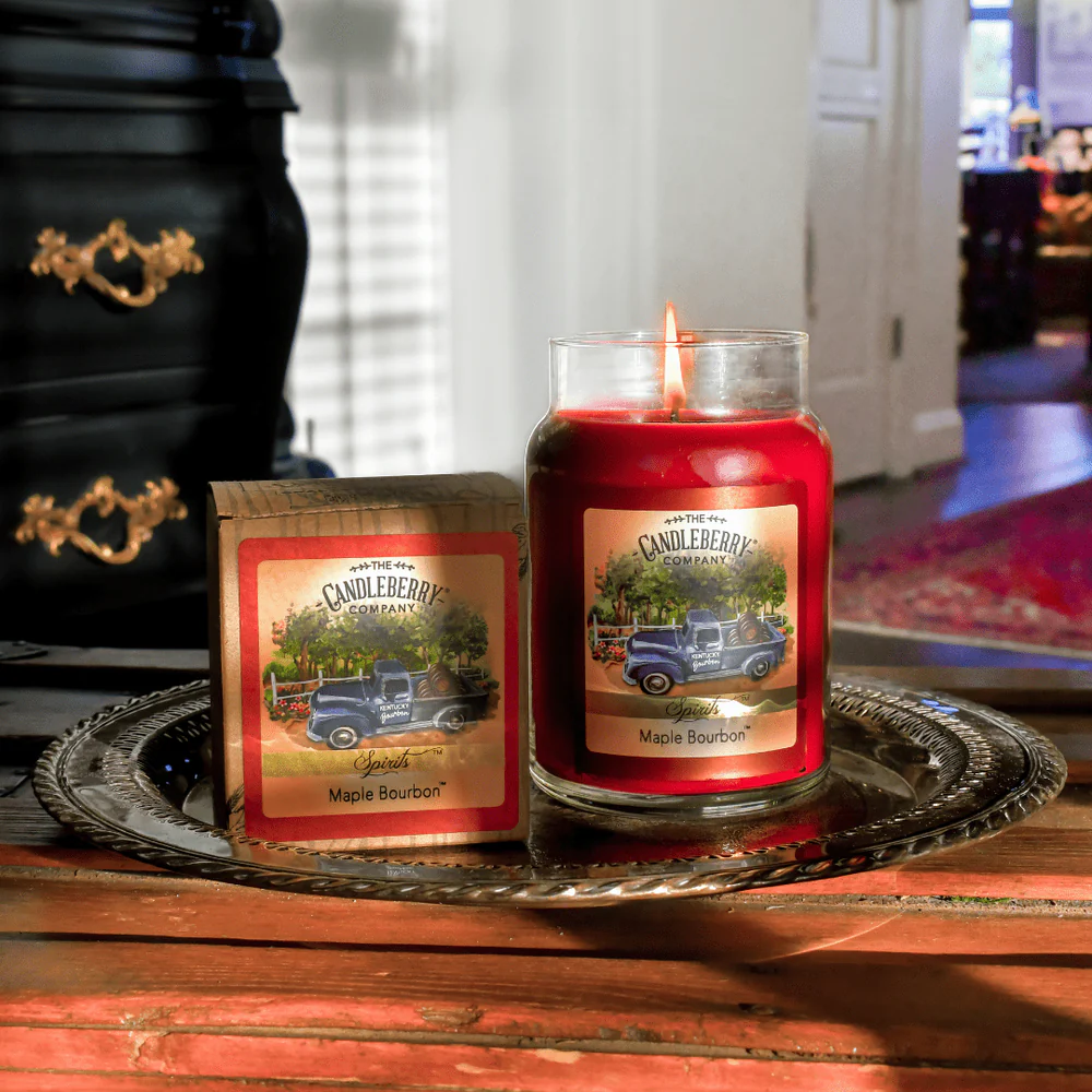 The Candleberry Co. Maple Bourbon™, Large Jar Candle - Image 2