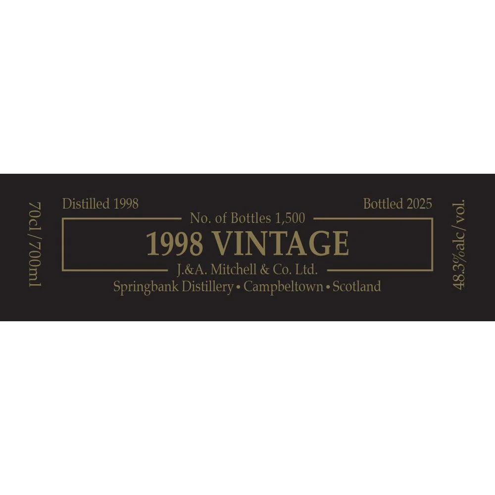 Springbank 1998 Vintage Limited Edition Single Malt Scotch Whisky