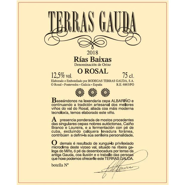 Terras Gauda O Rosal Rias Baixas White Blend 750ml