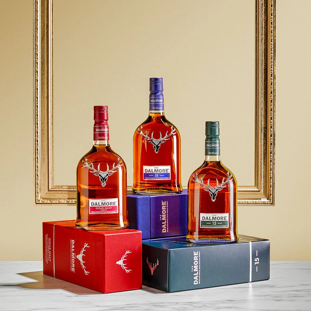 The Dalmore 15 Year, 18 Year & Cigar Malt Reserve Scotch Whisky Bundle - Image 2