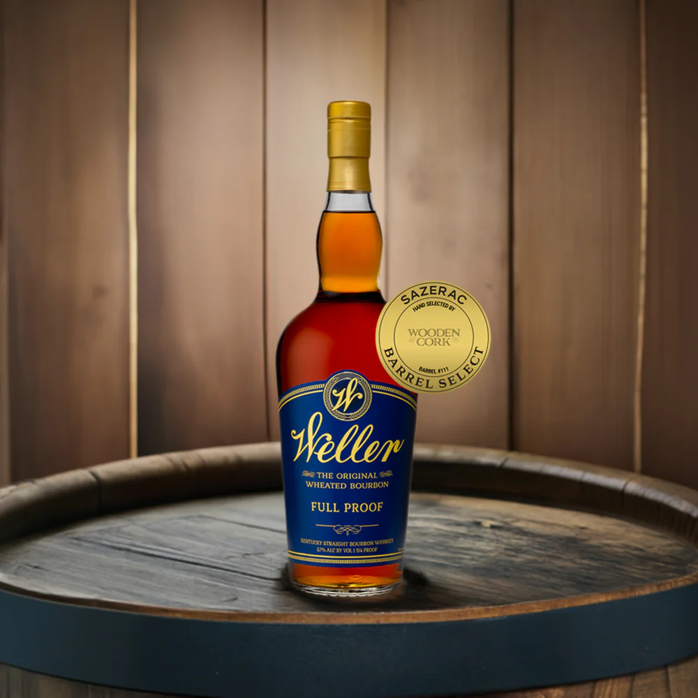 W. L. Weller Full Proof Bourbon Single Barrel Select by Wooden Cork 114 Proof - Image 2