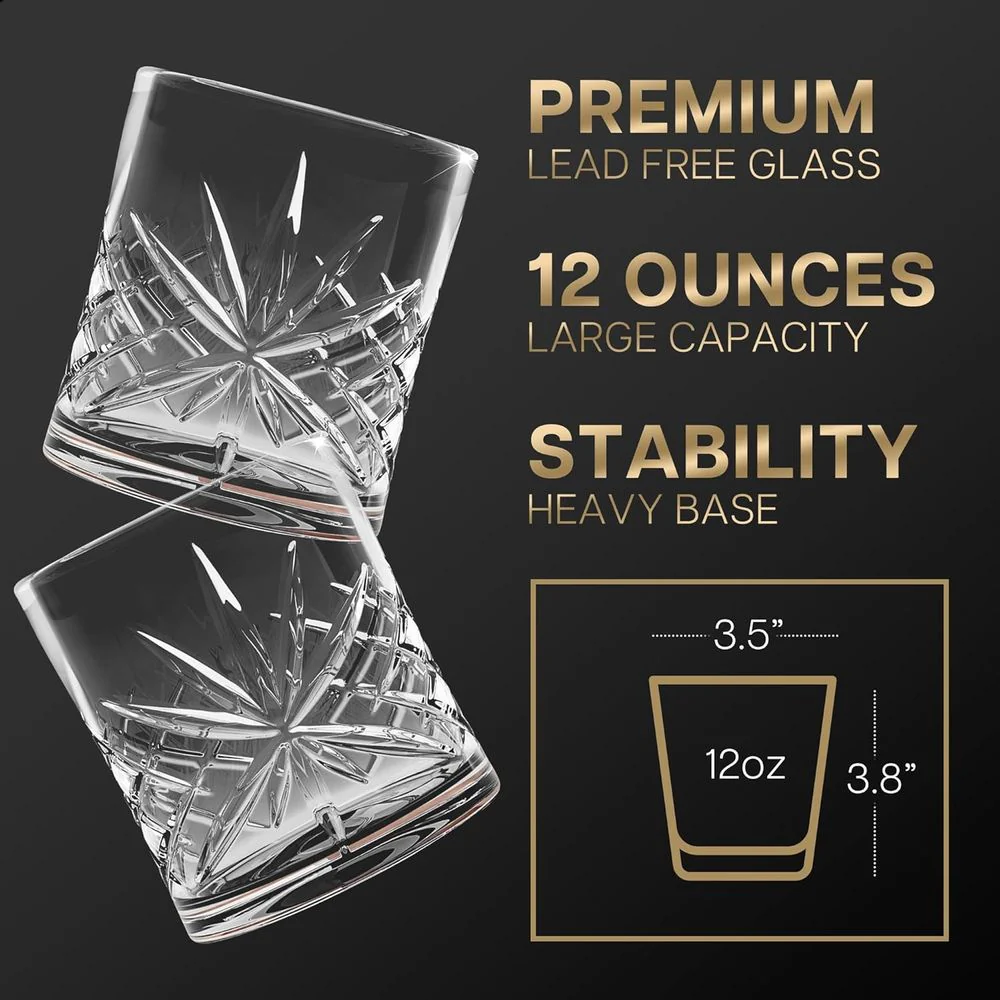 Whiskey Glasses and Whiskey Stone Set - Premium Scotch/Bourbon Whiskey Glass Set of 2 in Gift Box | Stainless Steel Whisky Stones Shaped Like Rockets - Image 10