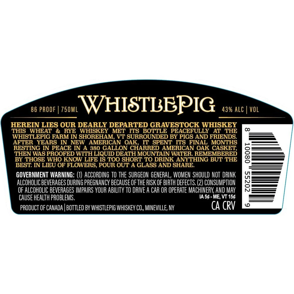 WhistlePig x Liquid Death GraveStock Wheat Whiskey Limited Edition - Image 4