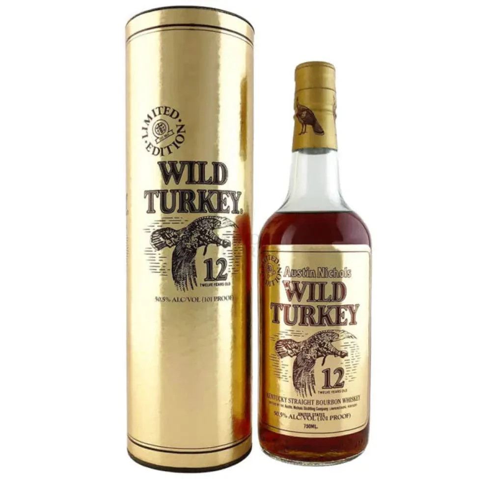 Wild Turkey 12 Year Old 1988 Gold Foil Kentucky Straight Bourbon Whiskey 750ml