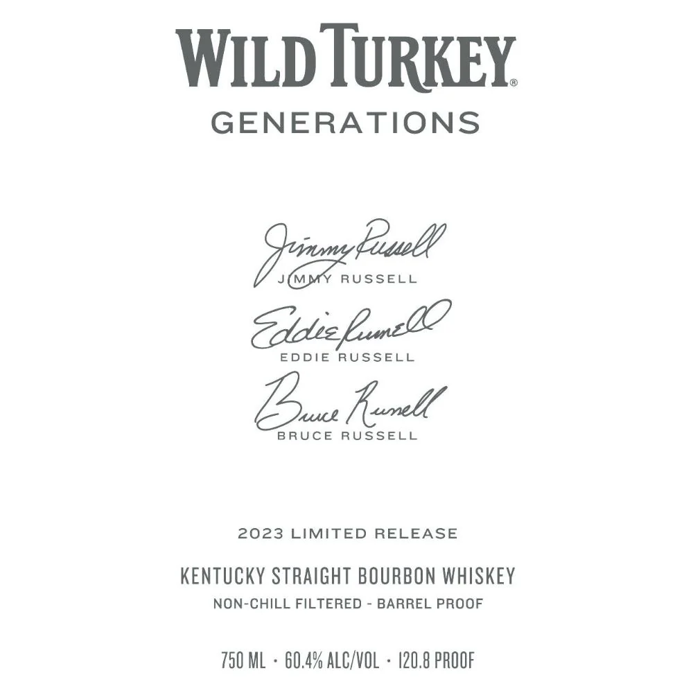 Wild Turkey Generations Kentucky Straight Bourbon 2023 Release - Image 2