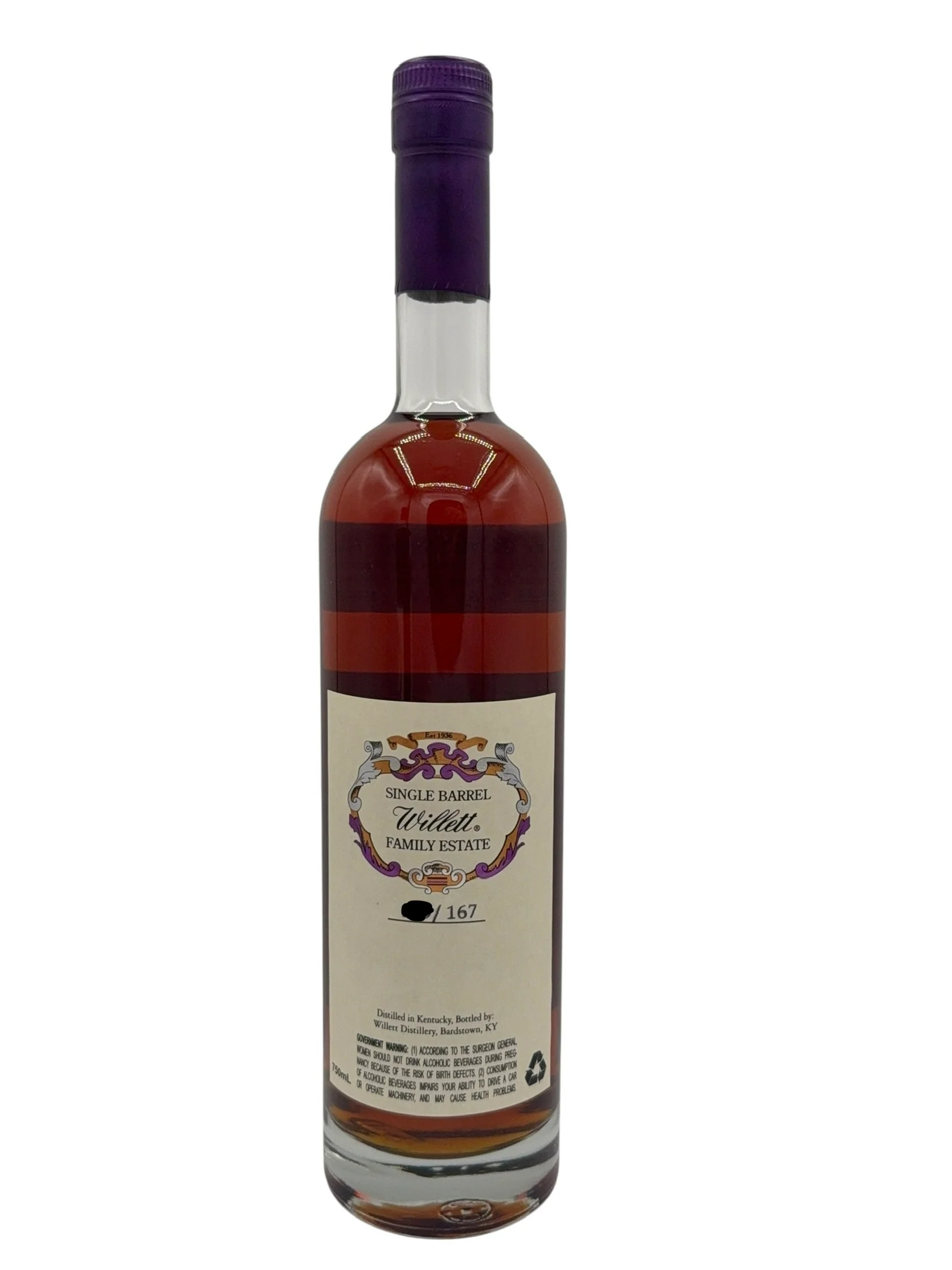 Willett Family Estate Single Barrel Bourbon 11 Year Old #9537 123.6 Proof (Sourced) - Image 2
