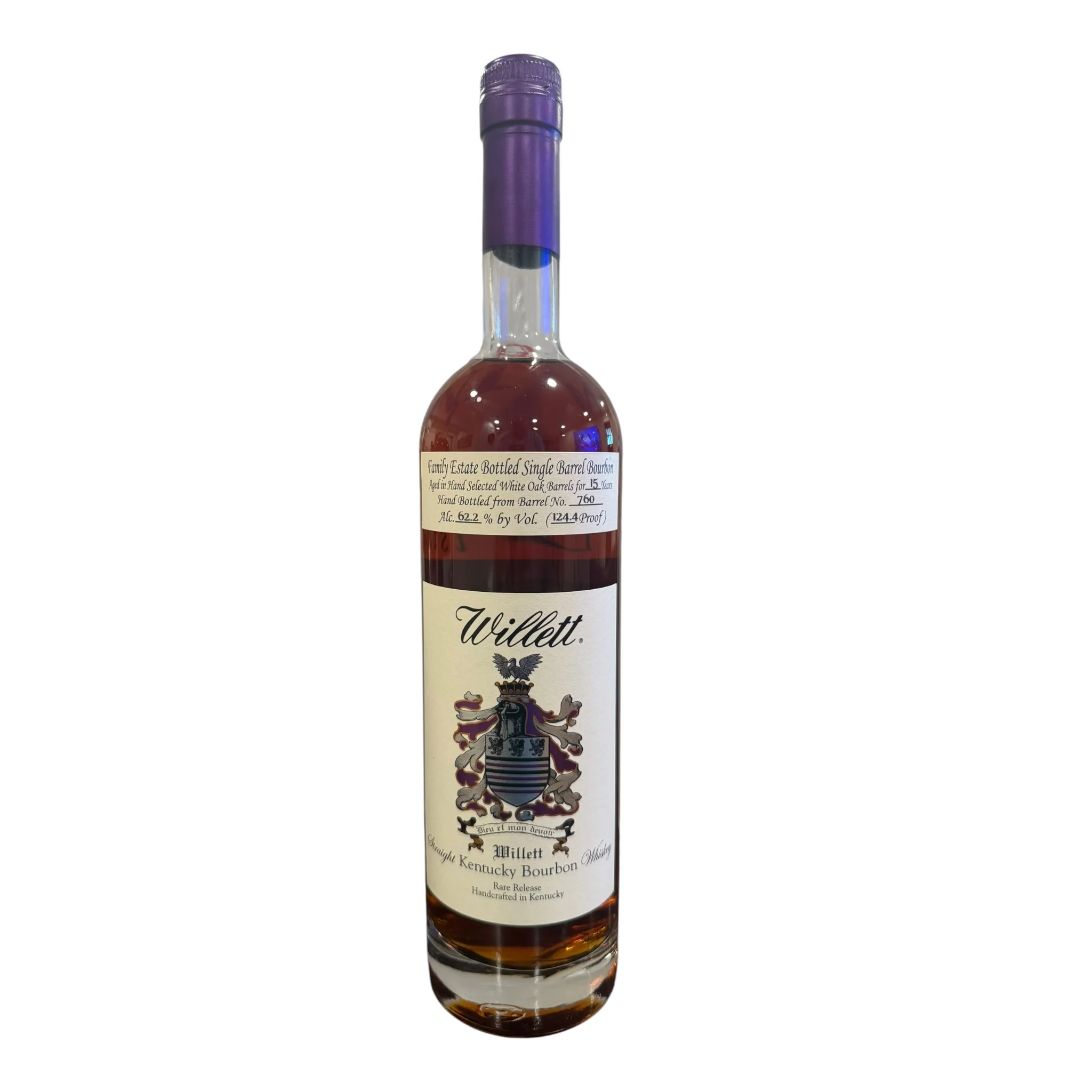 Willett Family Estate Single Barrel Bourbon 15 Year Old #760 125.2 124.4 (Sourced)