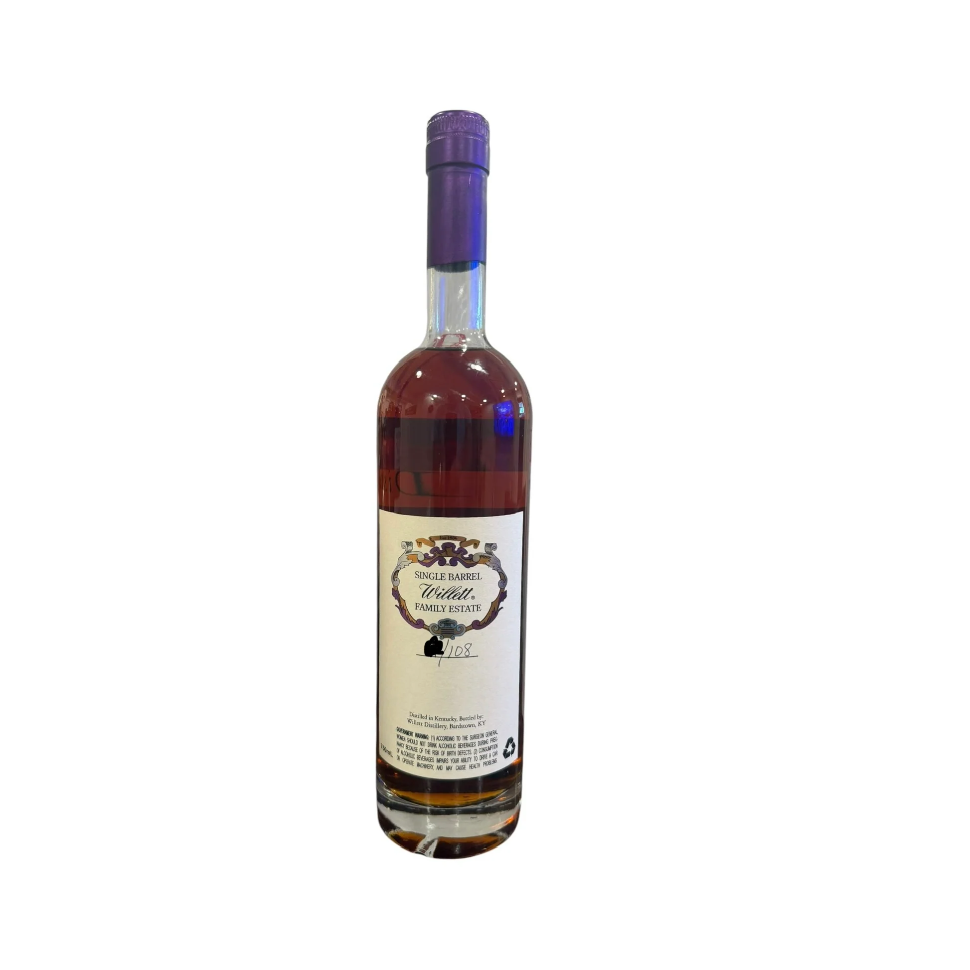 Willett Family Estate Single Barrel Bourbon 15 Year Old #760 125.2 124.4 (Sourced) - Image 2