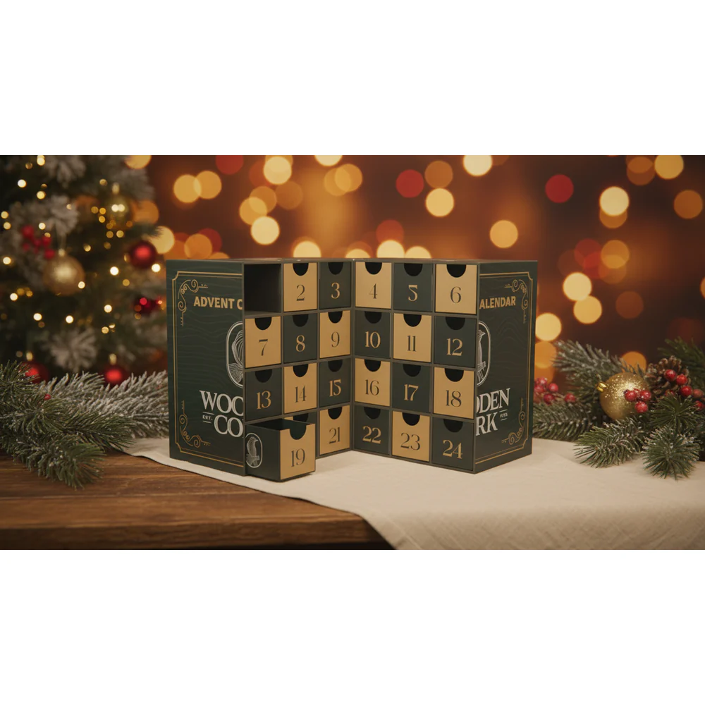 Wooden Cork Luxury Spirits Advent Calendar: Ultimate Alcohol Holiday Gift for Connoisseurs - Image 3
