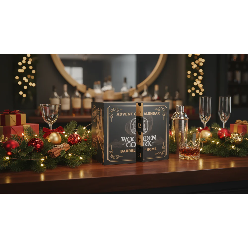 Wooden Cork Luxury Spirits Advent Calendar: Ultimate Alcohol Holiday Gift for Connoisseurs - Image 4