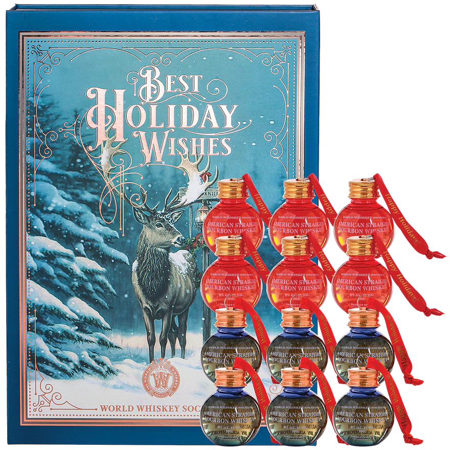 World Whiskey Society Best Holiday Wishes Bourbon Ball Ornament Gift Set - Image 4